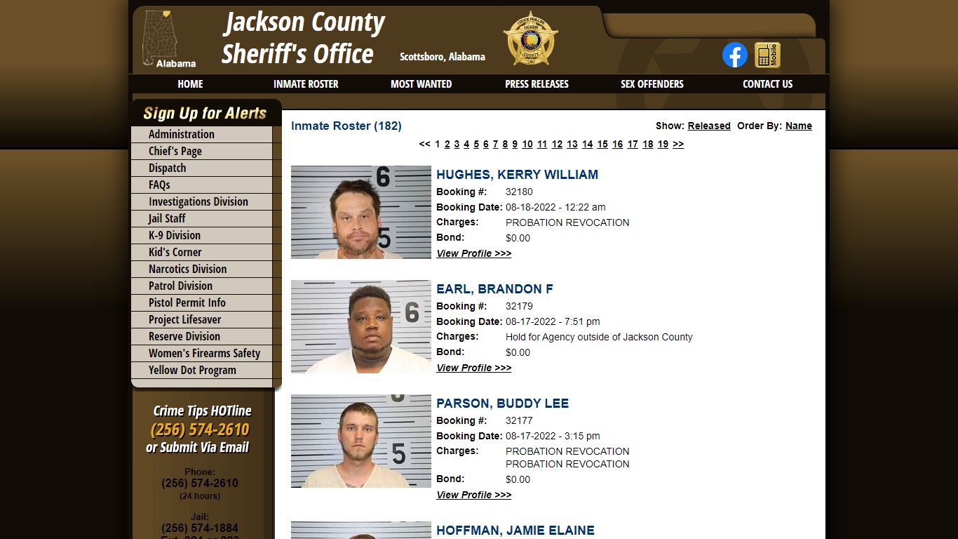 Inmate Roster - Jackson County Sheriff's Office
